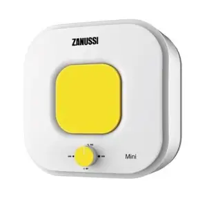 Водонагрівач електр. Zanussi компакт Mini, 15л, 2,5кВт, монтаж над мийкою, мех. кер-ння, B, біло-жовтий, ZWH/S15MINIO UA